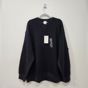 Nike Wool Classics Crew Sweatshirt Blk FV4883-048 Unisex Size XL Oversized NWT